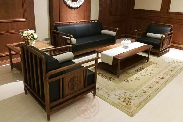 全實(shí)木辦公家具實(shí)木辦公沙發(fā)迪歐冠御