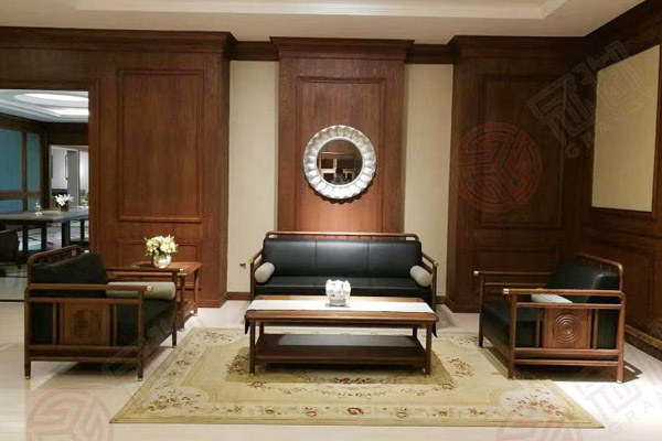 全實(shí)木辦公家具實(shí)木辦公沙發(fā)迪歐冠御