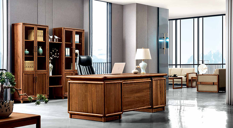 設計精巧全實木老板總裁辦公室班臺- 旭日東升系列 設計精巧全實木老板總裁辦公室班臺- 旭日東升系列