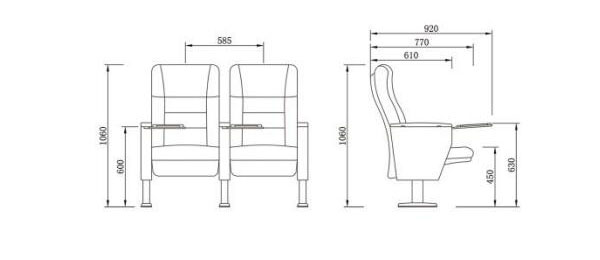 時尚舒服電影院椅子