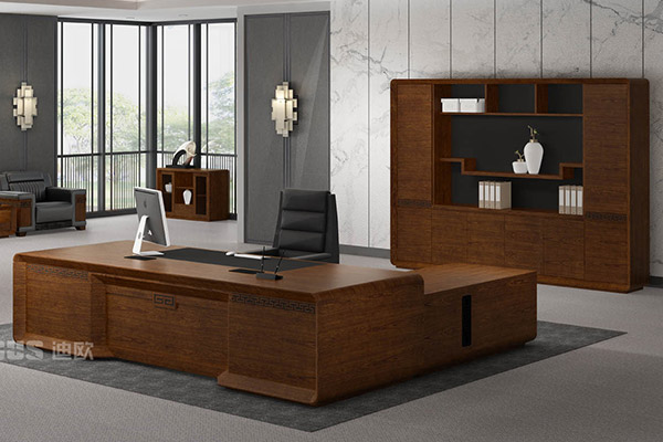 企業單位油漆胡桃木現代簡約風格老板大班臺-騰爵 企業單位油漆胡桃木現代簡約風格老板大班臺-騰爵
