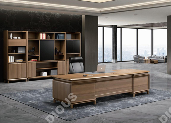 新品-里尼系列-輕奢板木老板桌-迪歐家具 新品-里尼系列-輕奢板木老板桌-迪歐家具