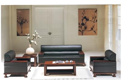 前臺 公共休閑洽談區油漆酸枝沙發SA8006